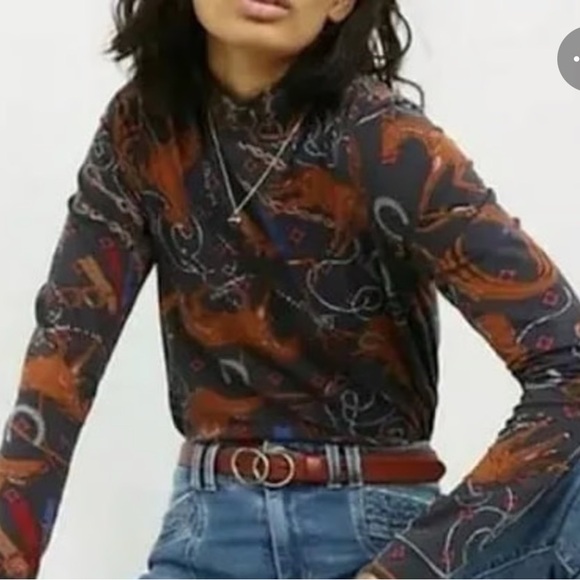 Anthropologie Tops - Anthropologie Adventurer Horse Equestrian Longsleeve Top Size S